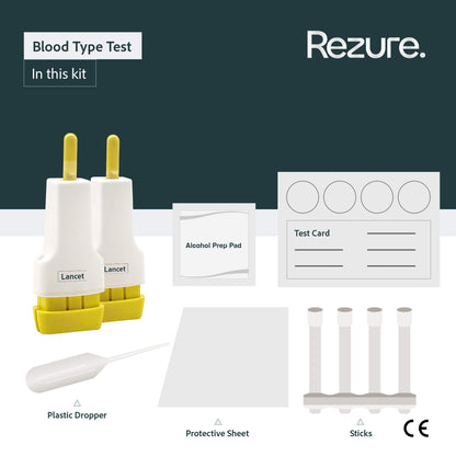 Blood Type Rapid Test Kit for Group A, B, O and Rhesus Factor